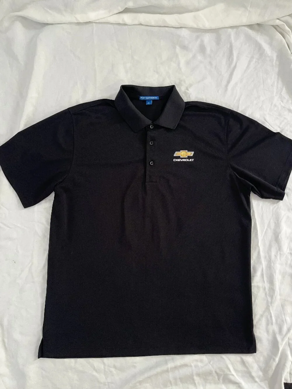 Chevrolet black Polo Shirt XL Workwear Uniform Port Authority - Picture 2 of 6